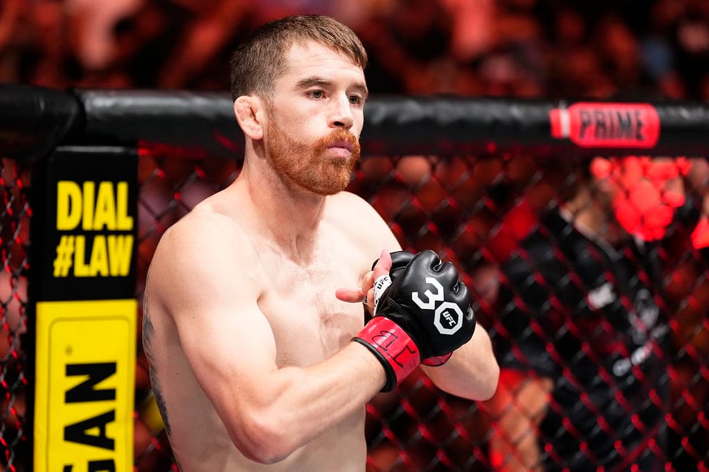 Cory Sandhagen preparing to fight in the UFC octagon