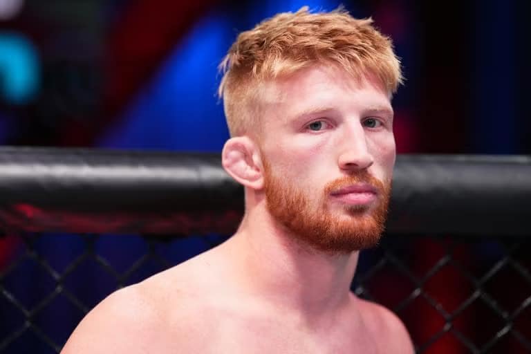 A picture of Bo Nickal in the UFC octagon.